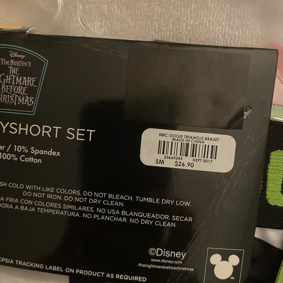 Disney Black and Green Oogie Boogie Bra & Boyshort Set - Picture 3 of 3